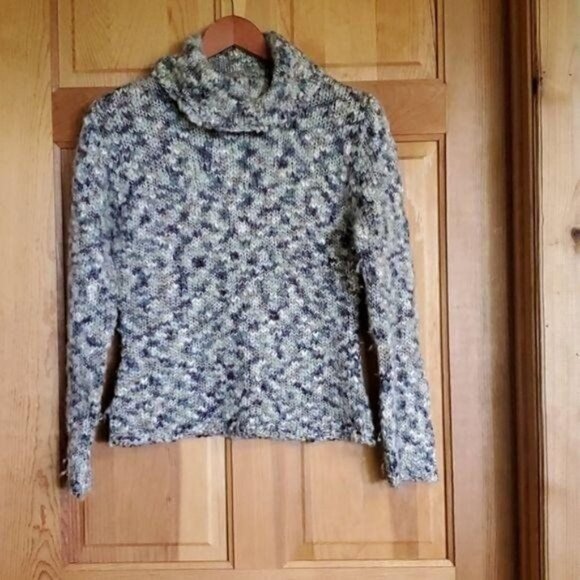 Par-a-phrase Knitted Camouflage Cowled Neck Sz. M LS Sweater - Picture 1 of 5
